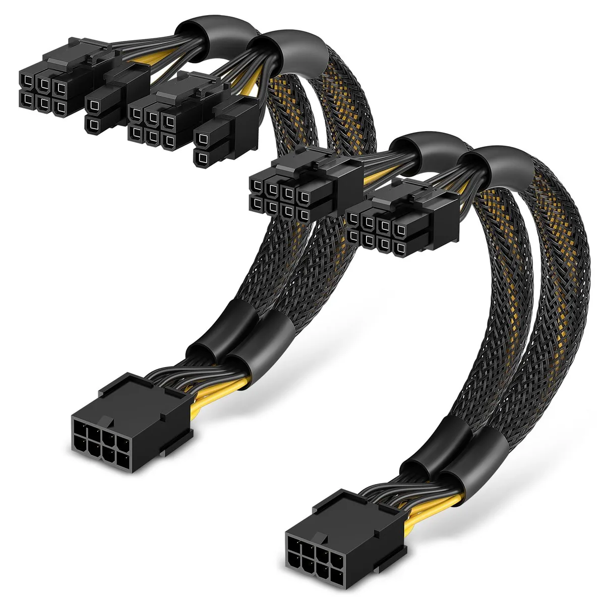 Vszerda Vszerda PCIe 8 Pin to Dual 8 Pin (6+2) Power Adapter Cable 9 Inches 2-Pack — product photo