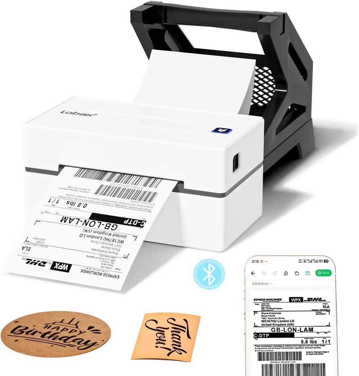 Labeer Y812BT label printer 4×6 in 180 mm/s 203 DPI — product photo