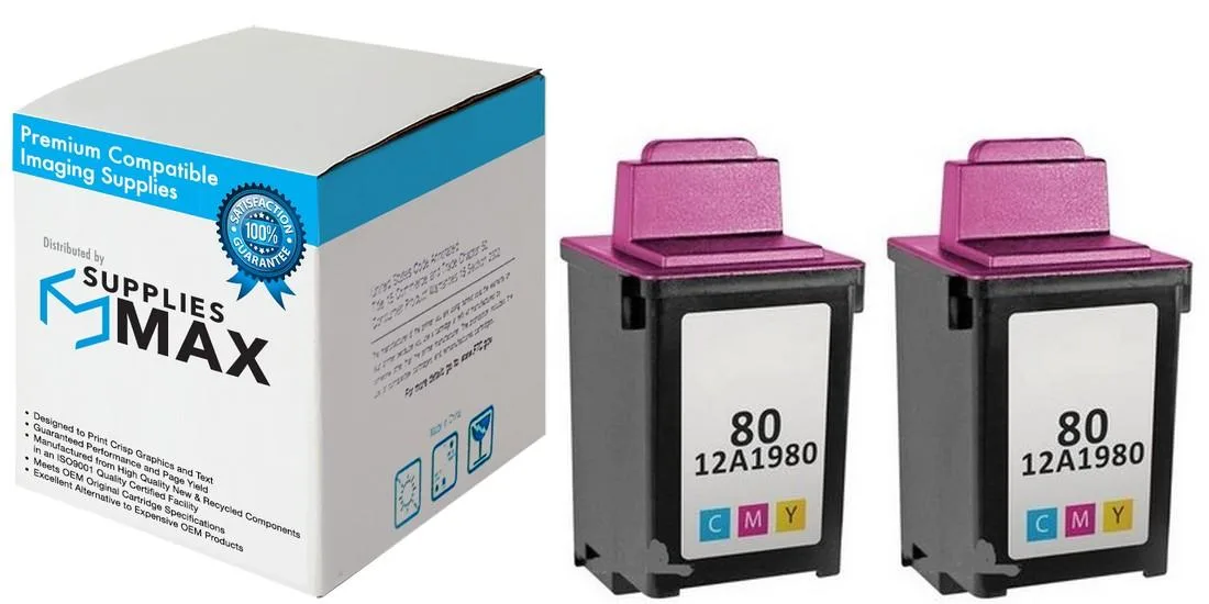 SuppliesMax SuppliesMax INK-C60 2-Pack Color Inkjet Cartridge 275 Pages — product photo
