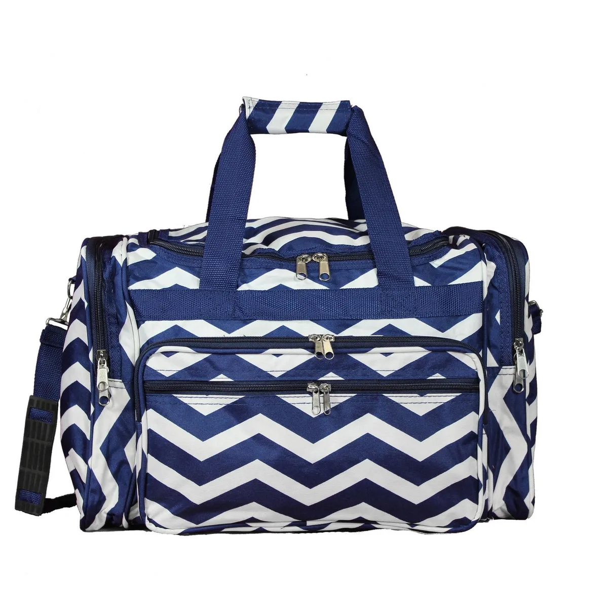 World Traveler World Traveler 19-inch Carry-On Duffel Bag Navy White Chevron — product photo