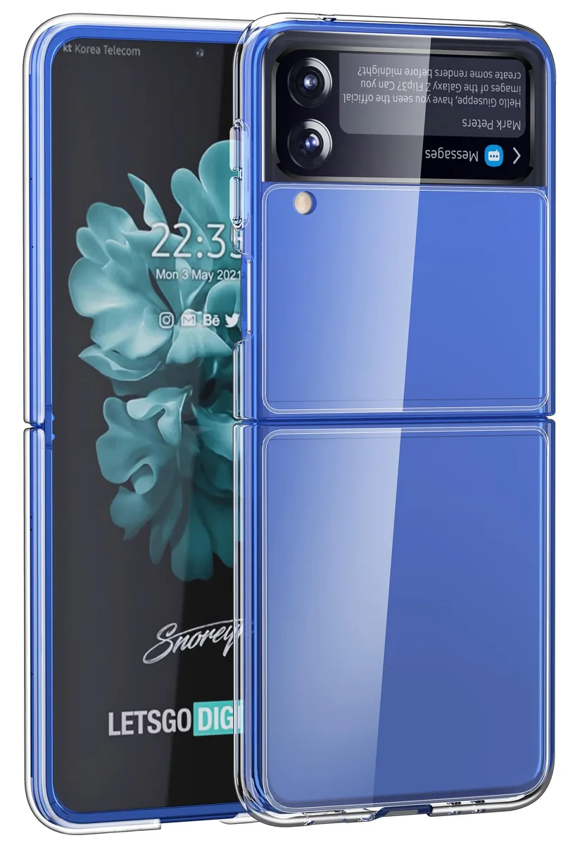 Nakedcellphone Nakedcellphone Flexible Form-Fit Case Clear for Samsung Galaxy Z Flip 3 5G SM-F711 2021 — product photo