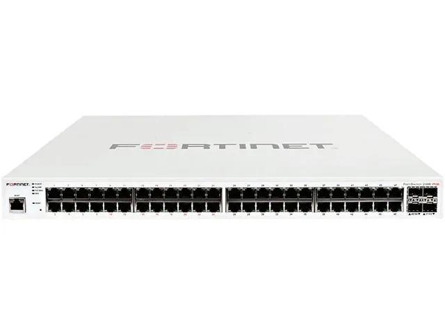 Fortinet Fortinet FS-248E-POE network switch 48 RJ45 4 SFP 24 PoE 370W — product photo