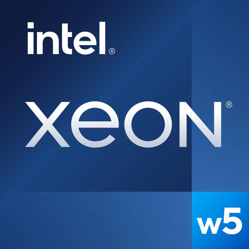 Intel Xeon W5-2455X processor in LGA 4677 package with gold contacts and silver heat spreader