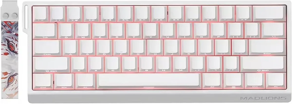 TUKO TUKO MAD 60 HE RGB 60% Wired Magnetic Switch Gaming Keyboard White — product photo