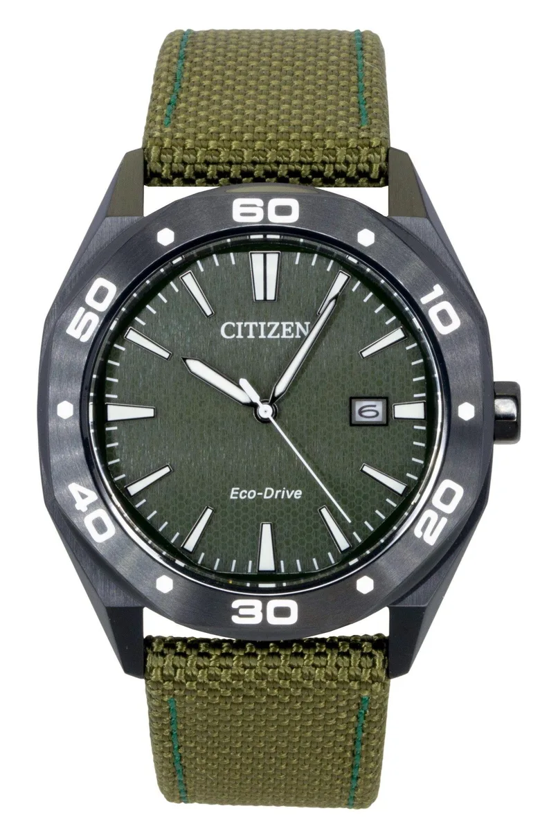 Citizen Citizen Eco-Drive BM7635-01X Green Dial Nylon 41.00 mm 100M Watch — product photo