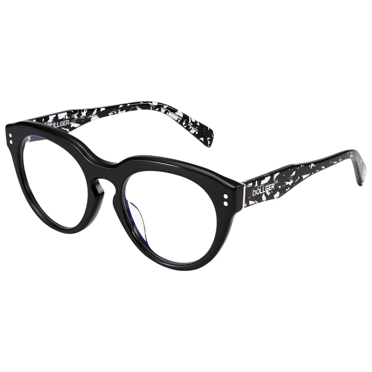 Bipra Bipra Blue Light Blocking Glasses Round Black 240404 2 in 1 accessory — product photo
