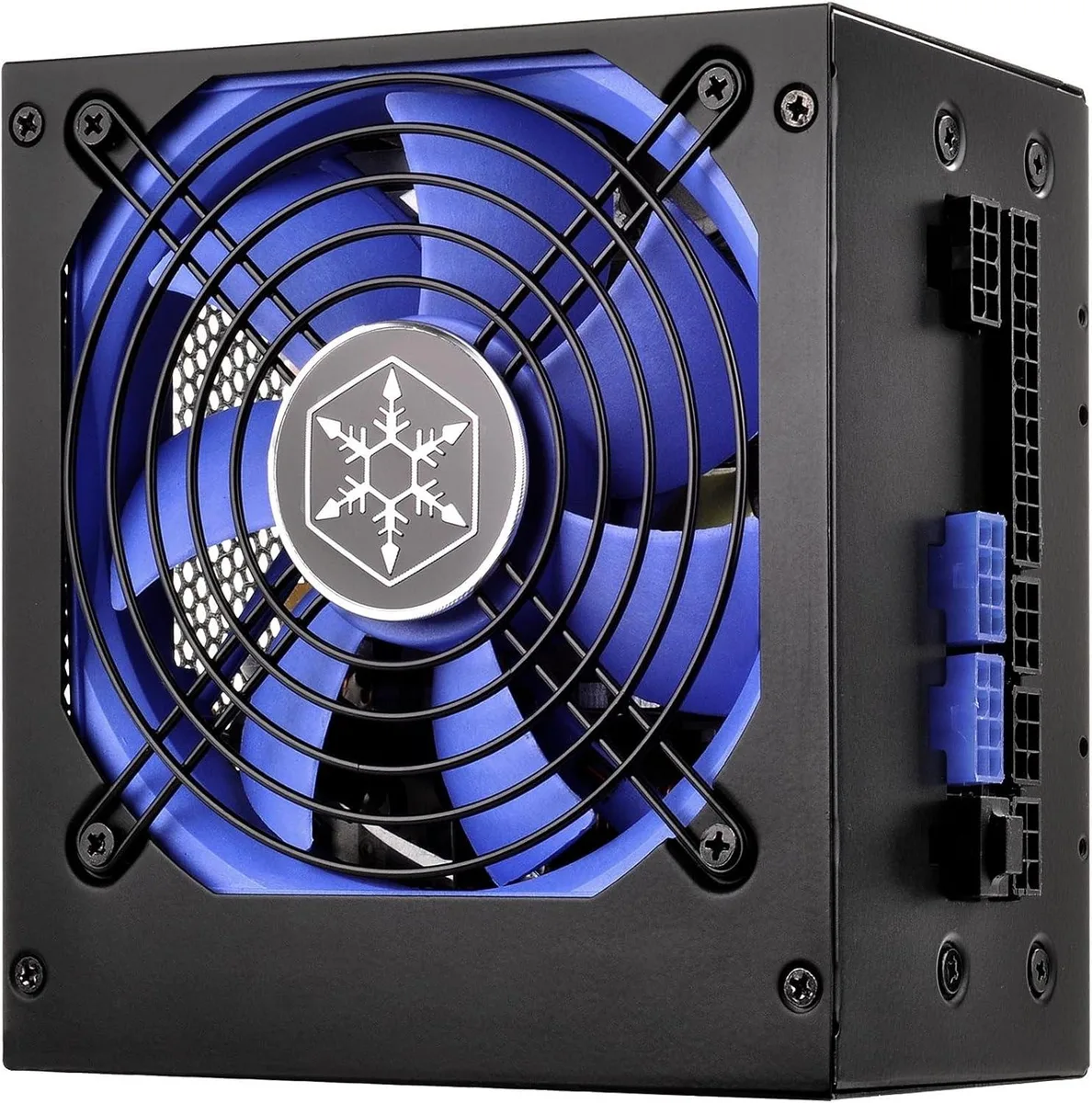 Silverstone Strider Plus 700W power supply, black rectangular unit, modular cables, 120mm fan, 140mm depth