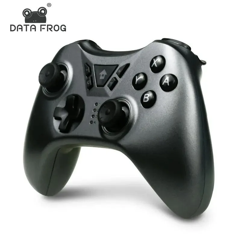 Wireless gamepad with dual analogue sticks and textured grips