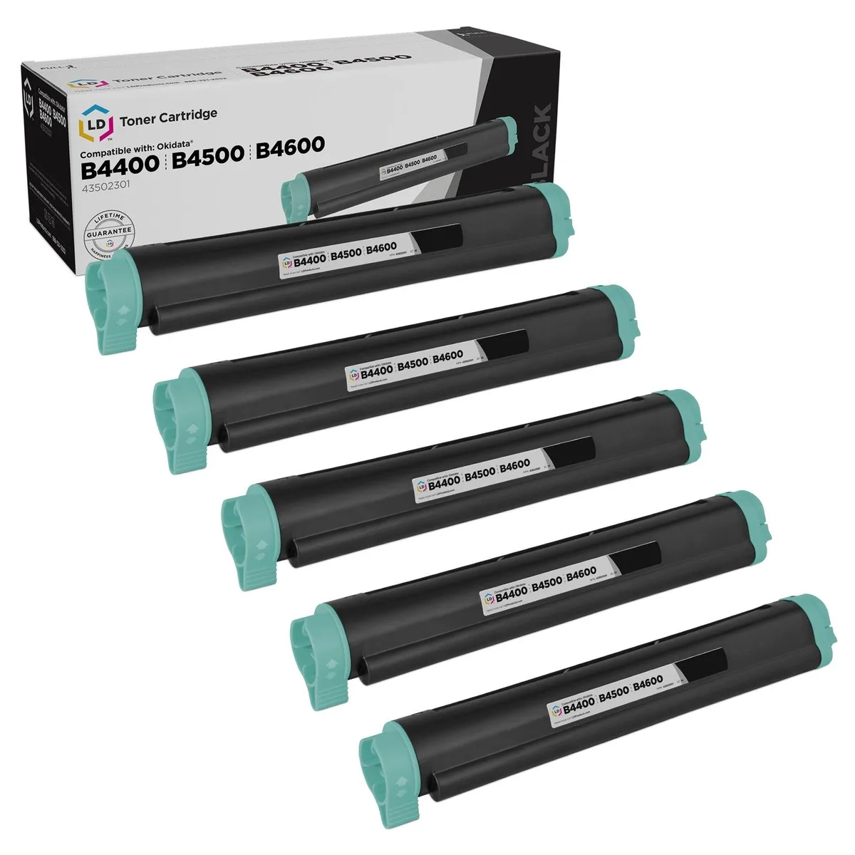 LD Products LD Products Compatible Toner Cartridge 43502301 Type 9 Black 5-Pack — product photo