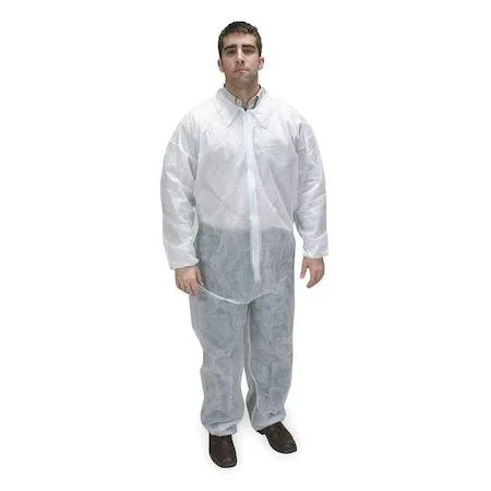 Condor Condor 2KTL3 Collared Disposable Coveralls XL White — product photo
