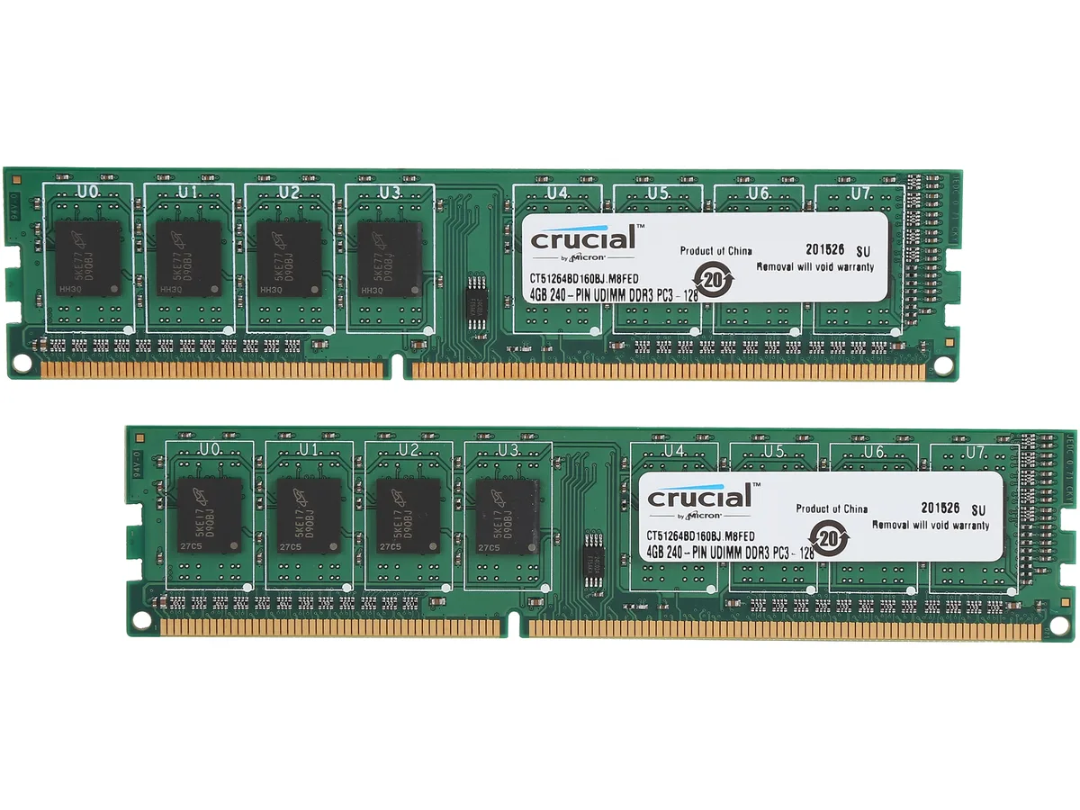 Crucial Crucial CT2K51264BD160BJ 8GB (2 x 4GB) DDR3L 1600 desktop RAM — product photo