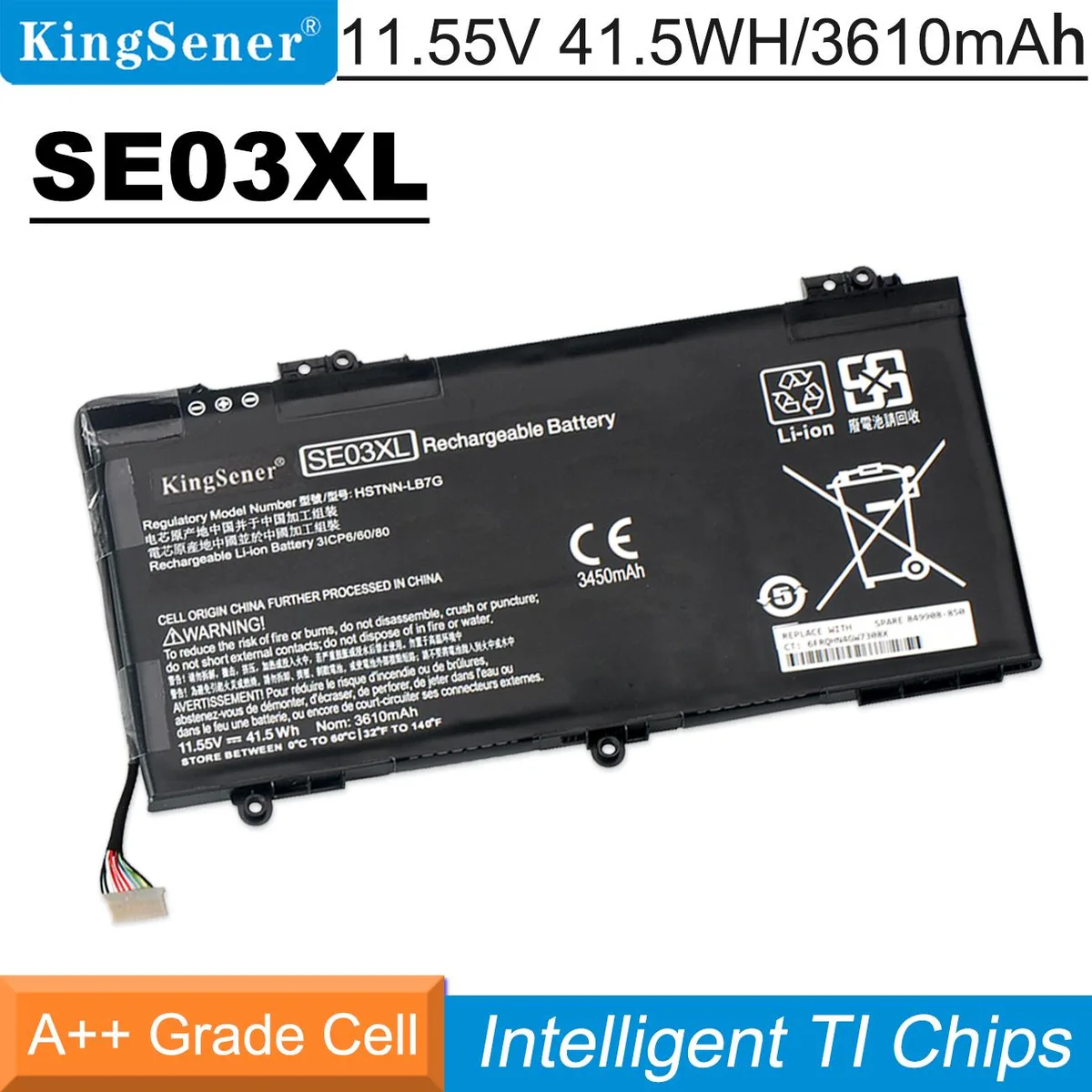 KingSener KingSener SE03XL 41.5Wh 11.55V laptop battery — product photo