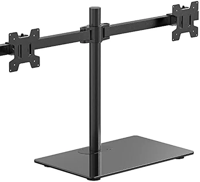 TAURKENAM TAURKENAM dual monitor stand glass base 27 inch 22 lbs — product photo