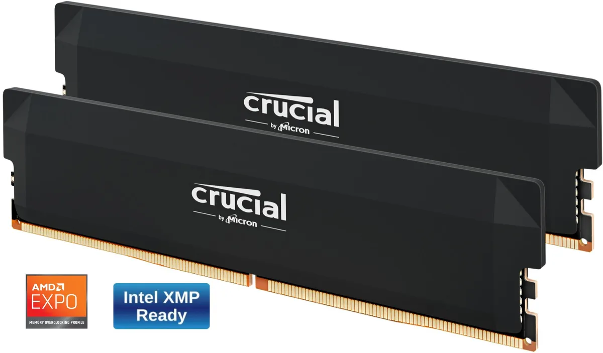 Crucial Crucial CP2K32G60C40U5B 64GB (2 x 32GB) DDR5 6000 desktop RAM — product photo