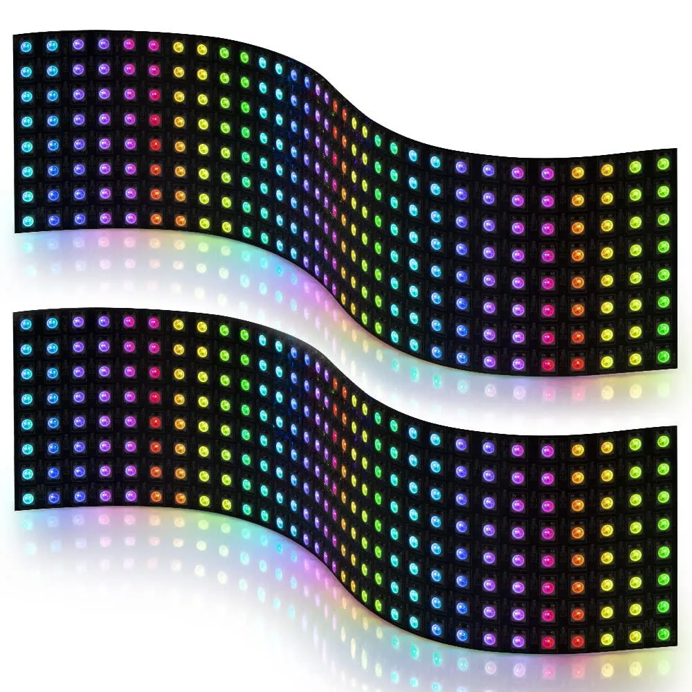 KEHIPI KEHIPI WS2812B-8x32ECOX2 2-pack 8×32 256-pixel LED matrix lighting — product photo