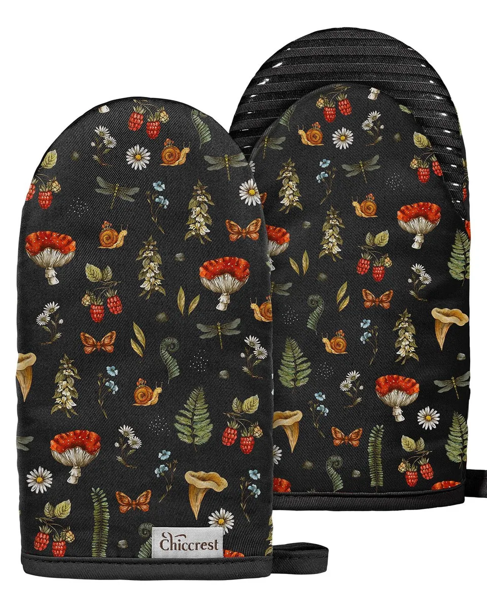  chiccrest Mini Oven Mitts Black Mushroom — product photo