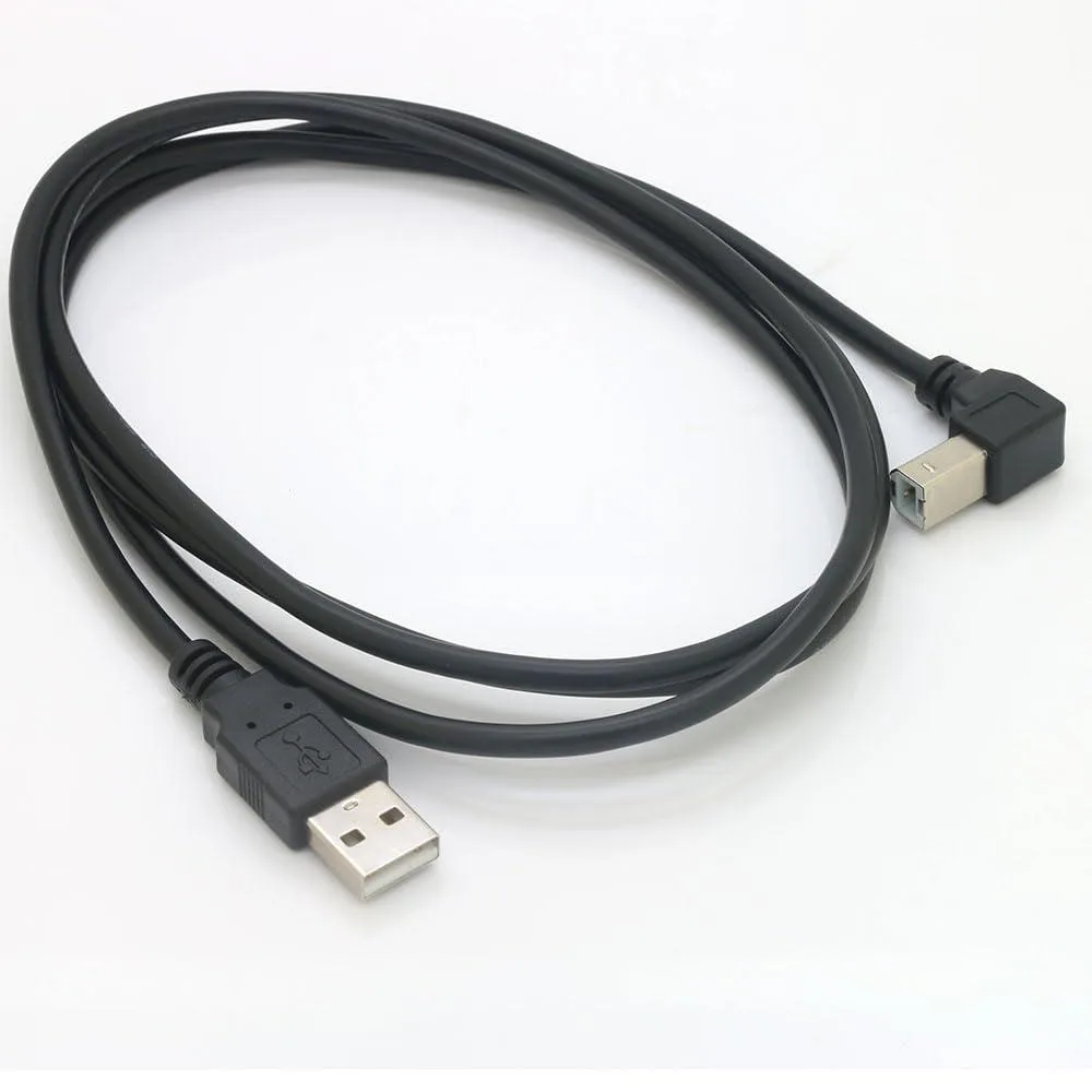 Vszerda Vszerda USB 2.0 A Male to B Male Right Angle Cable 1.5m 480Mbps Down Angle — product photo