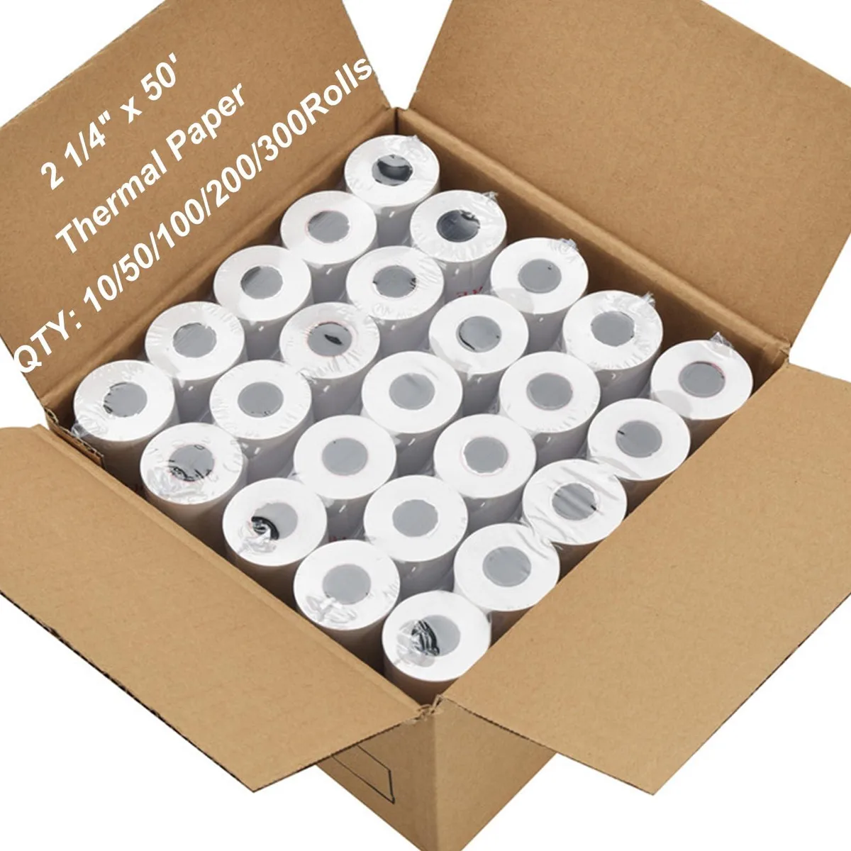 Brother P25 receipt paper 50 rolls 2.25 x 50 ft 36 rolls — product photo