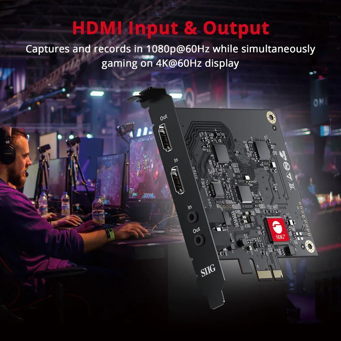 SIIG, Inc SIIG, Inc CE-H25111-S1 HDMI Capture PCIe Card — product photo