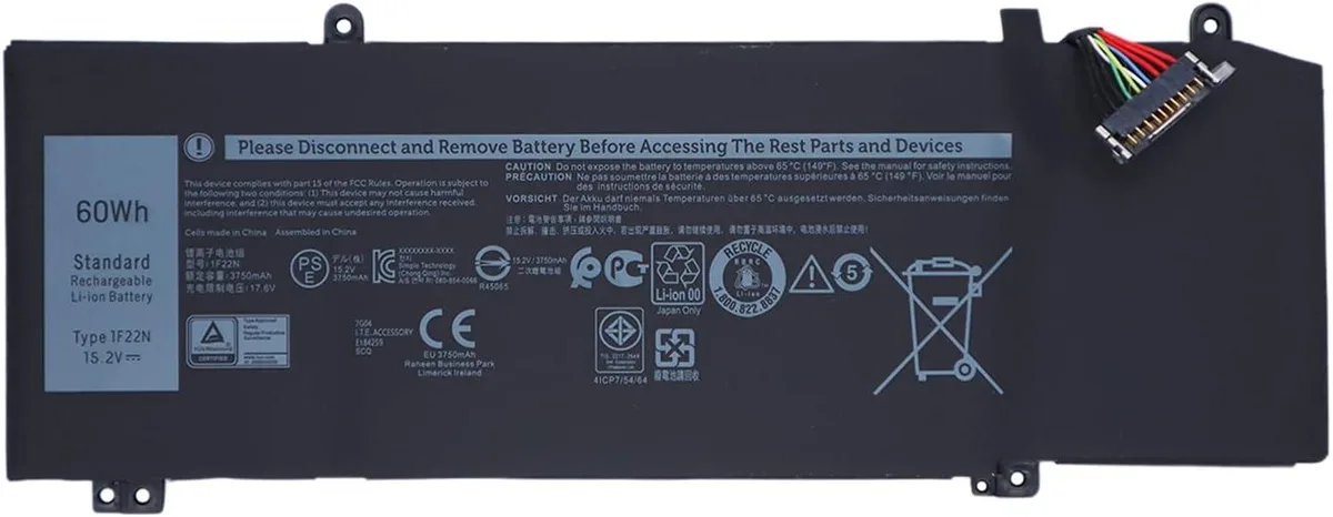 NShi NShi 15.2V 60Wh laptop battery for Alienware M15 M17 R1 G7 7590 7790 5590 — product photo