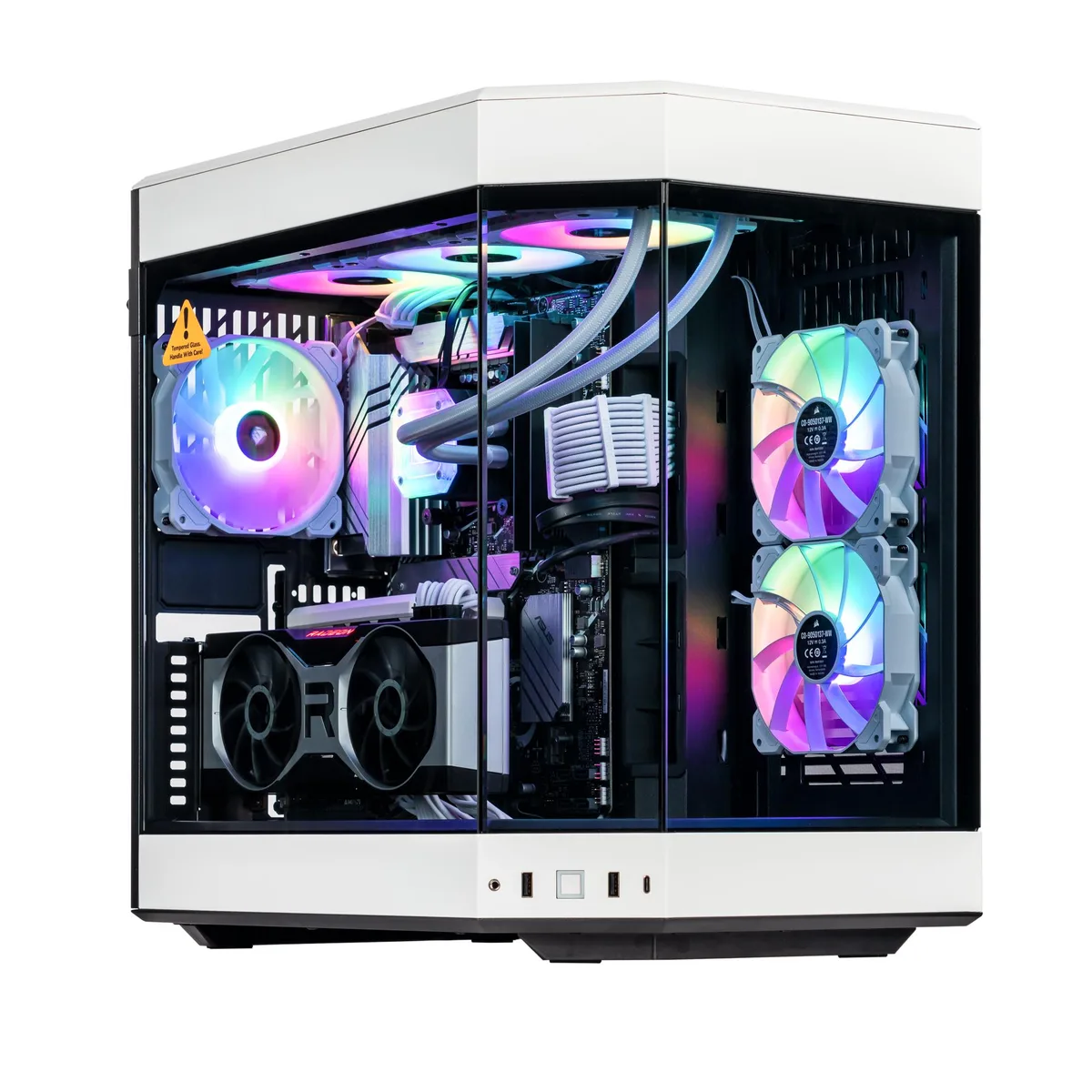Velztorm Velztorm Praetix White Y60 Gaming PC i9-14900K RX 9070 XT 32GB DDR5 1TB — product photo