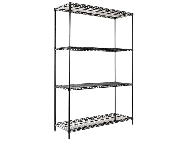 Alera Alera SW50-4818BL Wire Shelving Starter Kit 48w x 18d x 72h Black office furniture — product photo