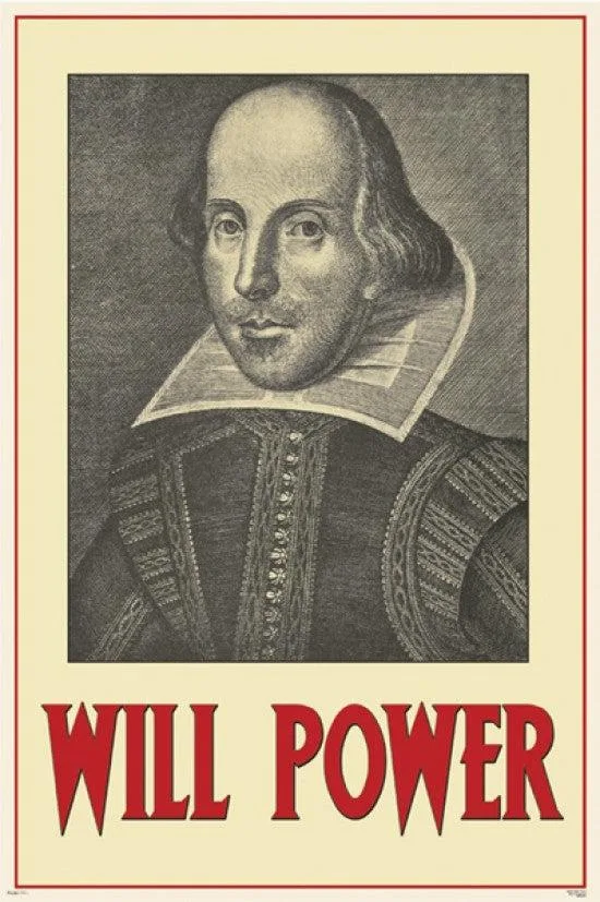 Poster print 34 by 22 inches William Shakespeare portrait on heavy paper