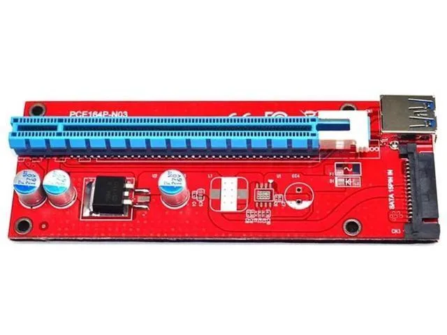 LORDWORLD LORDWORLD USB 3.0 164P PCI-E 1x to 16x Riser Card 6Pin SATA — product photo