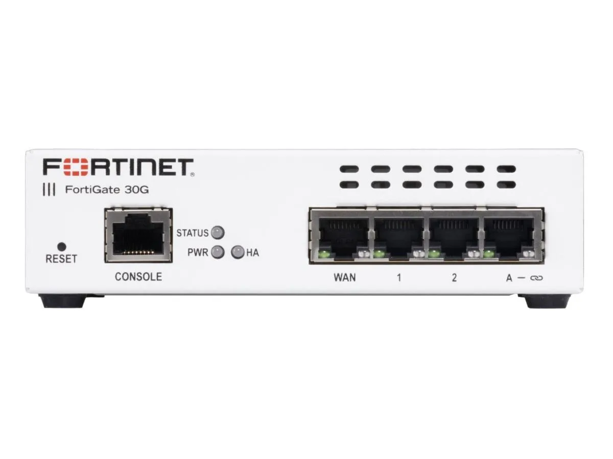Fortinet Fortinet FG-30G firewall appliance 4x GE RJ45 ports — product photo
