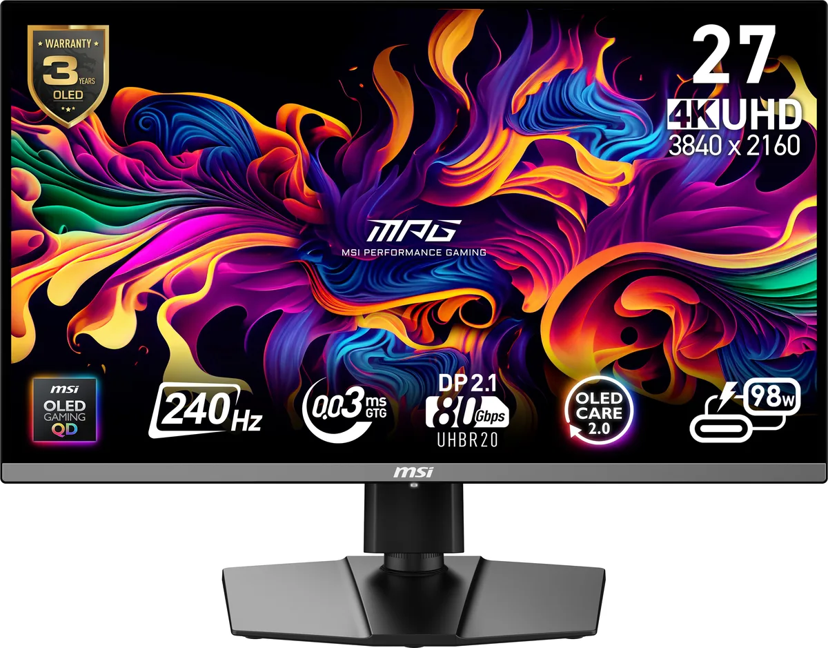 MSI MSI 9S6-3CD79A-018 MPG 272URX QD-OLED 27" 4K 240Hz gaming monitor — fotografie produktu