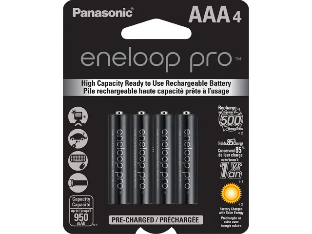 Panasonic Panasonic BK-4HCCA4BA Eneloop Pro AAA 950mAh 4-pack — product photo
