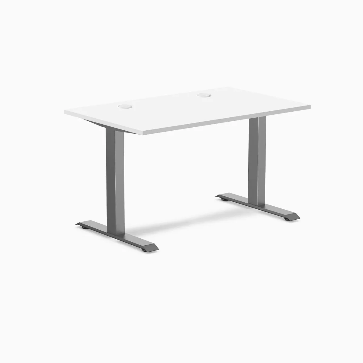 Desky Desky Zero Laminate Office Desk White 47.2 x 29.5 in Space Gray — product photo