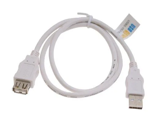 USBGear USBGear USBG-06AAW USB 2.0 A to A Extension Cable 28 inch White — product photo