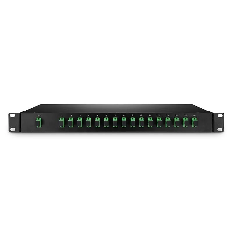 Other Electricities Other Electricities 1x16 PLC Splitter 1U 19" SC/APC Singlemode 50/50 13.8dB 55dB G.657A1 — product photo