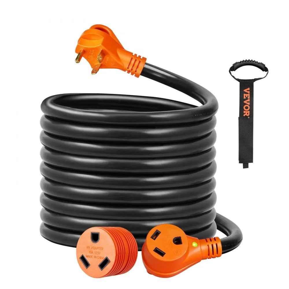 VEVOR VEVOR 25 ft 30A RV Extension Cord TT-30R/TT-30P 15A Adapter — product photo