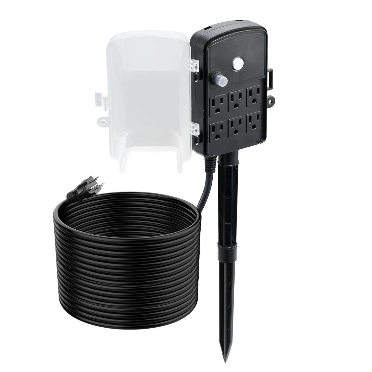 VEVOR VEVOR ZX-06R 50 ft Outdoor Power Stake 6 Outlet 15A 1875W — product photo