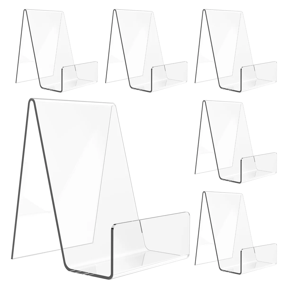 AUDIOVOX Easels-Clear 6 Pack Acrylic Display Stands — product photo