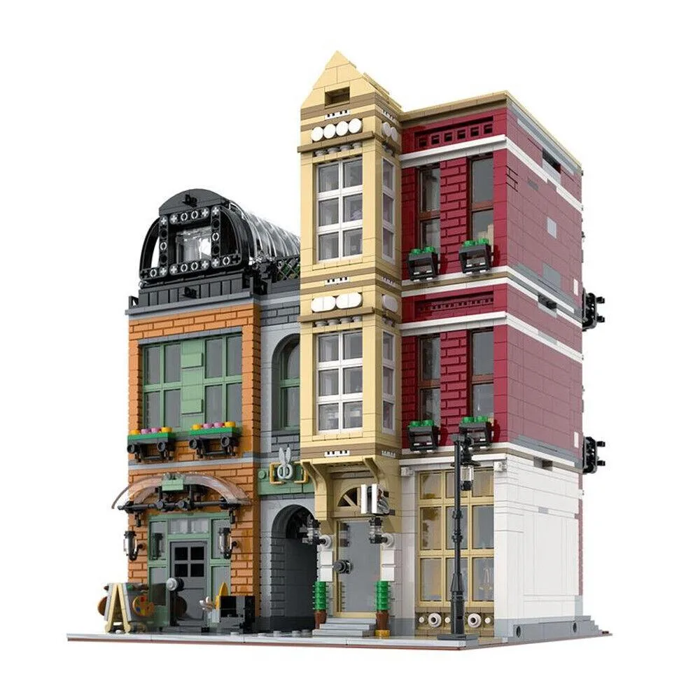 ZITIANYOUBUILD ZITIANYOUBUILD MOC-87187 Modular Street Stationery Store Apartment 3680 Parts — product photo
