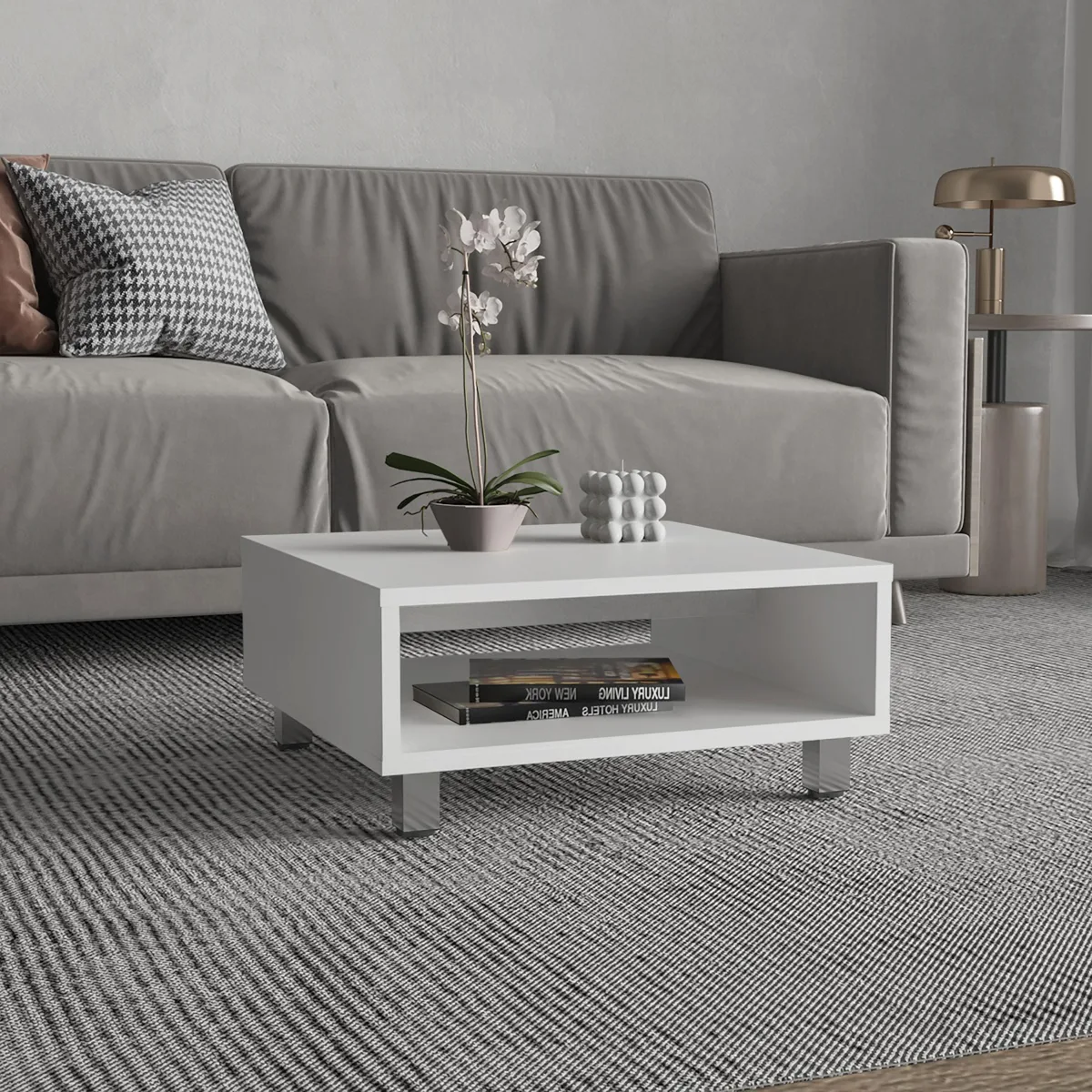 tuphen tuphen Eclipse 10" H Square Coffee Table White — product photo