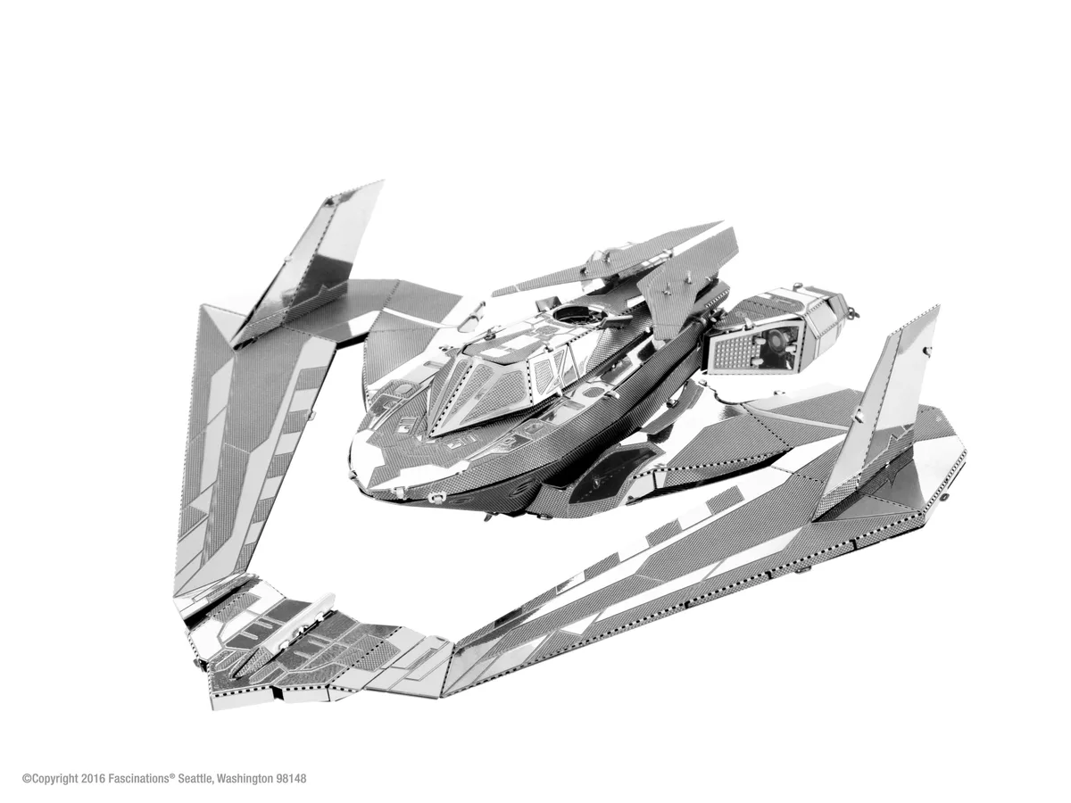 Fascinations Toys & Gifts Fascinations Toys & Gifts Metal Earth Batman v Superman Batwing 2-Sheet Silver Model Kit — product photo