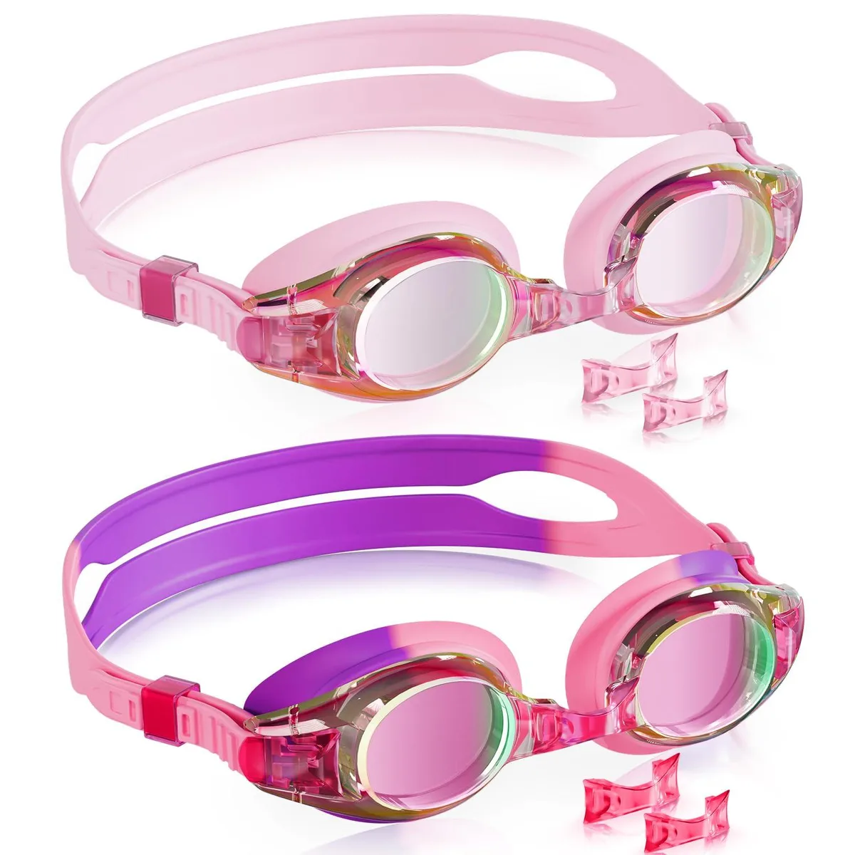 Aegend Kids Swimming Goggles 2 Pack Blue Ages 4-16 — product photo