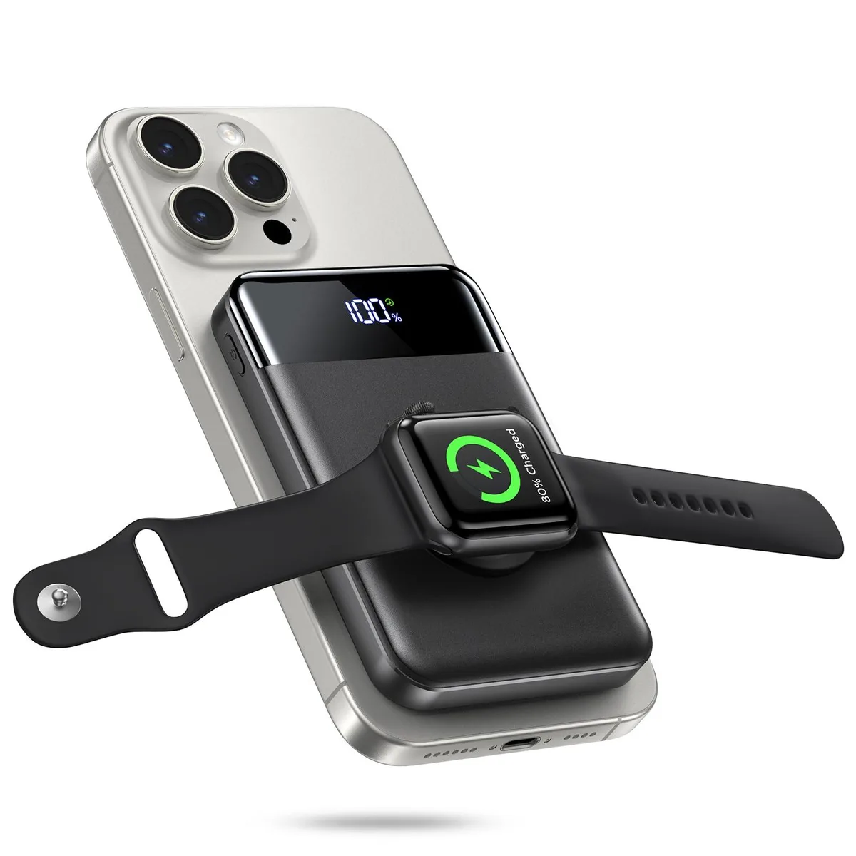  Eissix W21 10000mAh 22.5W MagSafe Power Bank Black — product photo