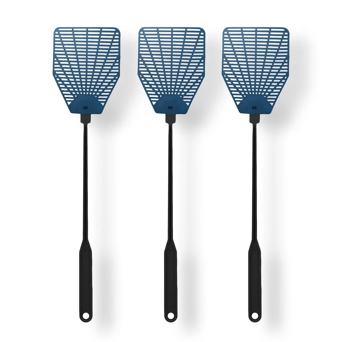 Rubber Fly Swatter Heavy Duty 40cm 3 Pack Black Blue — product photo