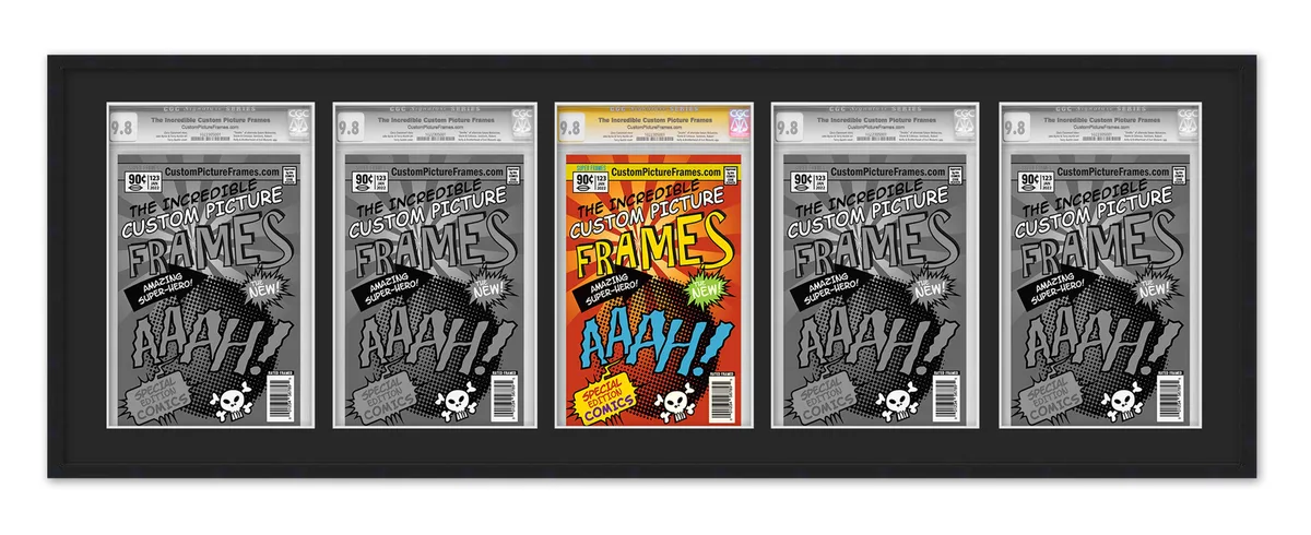 CustomPictureFrames.com CustomPictureFrames.com 5 Comic Book Frame Black 44x14 Home Accent — product photo