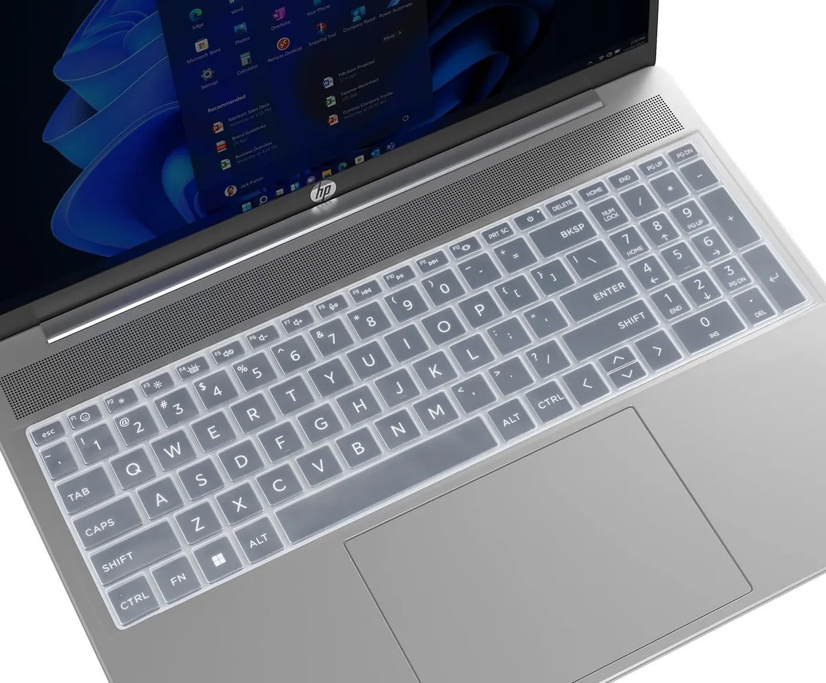  CASEDAO Keyboard Cover Skin for HP OmniBook 5 16-fb 16" Clear accessory — product photo