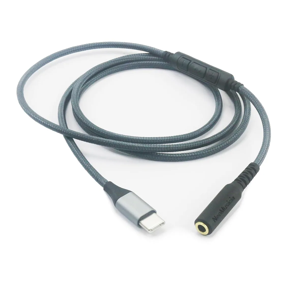 Brainwavz Brainwavz USB-C to 3.5mm Headphone Adapter Cable Gray 1m — product photo