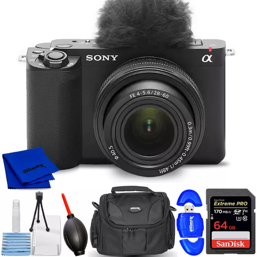 Sony Sony ZV-E1 12MP Full-Frame Mirrorless Camera with 28-60mm Lens Black 7PC Bundle — product photo