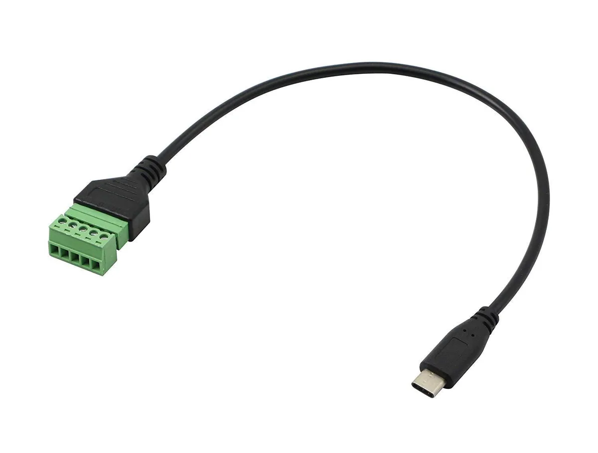BUCIER BUCIER USB Type C 3.1 to 5-Pin Screw Terminal Cable 30cm — product photo