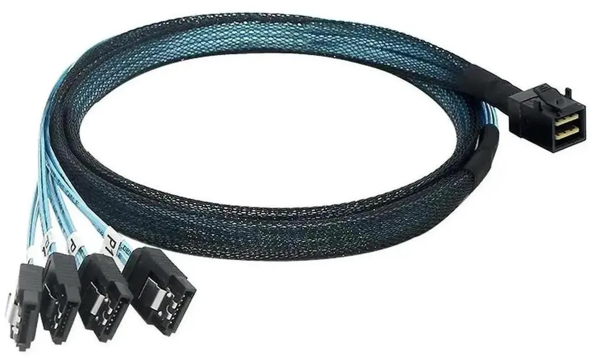 SMUGDESK SMUGDESK Mini SAS SFF8643 to 4Port SATA Fanout Cable 12Gbps — product photo