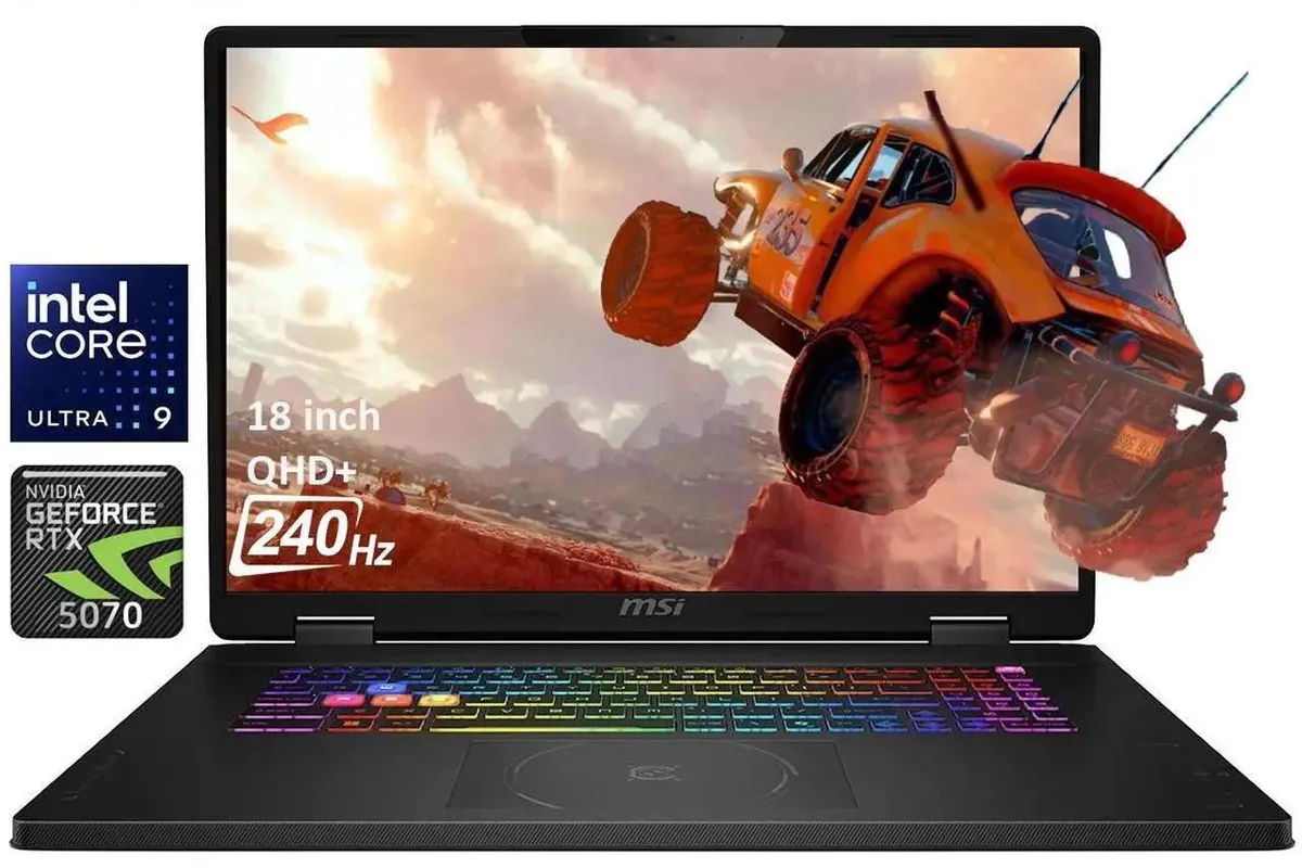 MSI MSI Crosshair 18 HX AI 18" QHD+ 240Hz RTX 5070 Core Ultra 9 275HX 32GB 4TB Gray gaming laptop — product photo